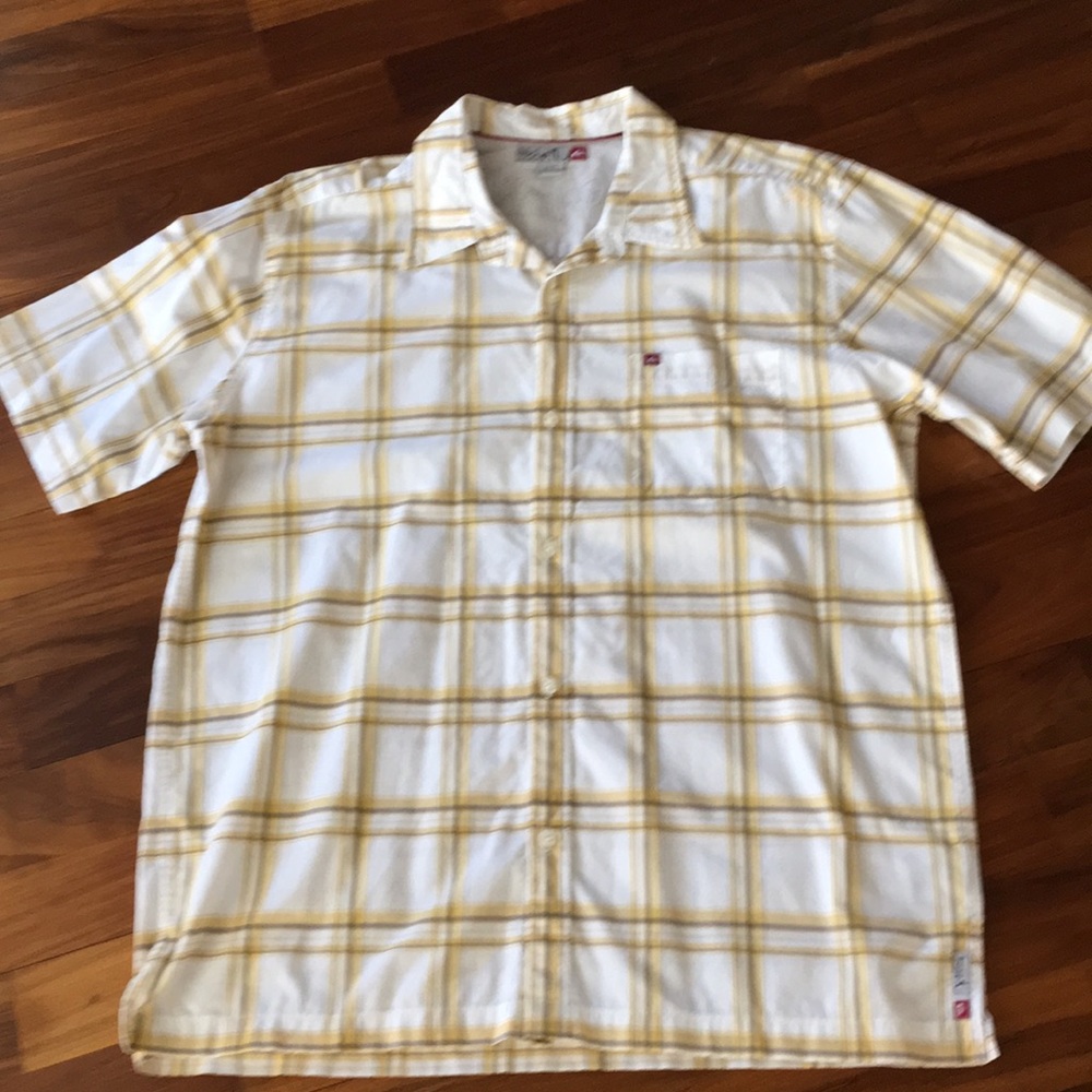 Quiksilver plaid button down shirt